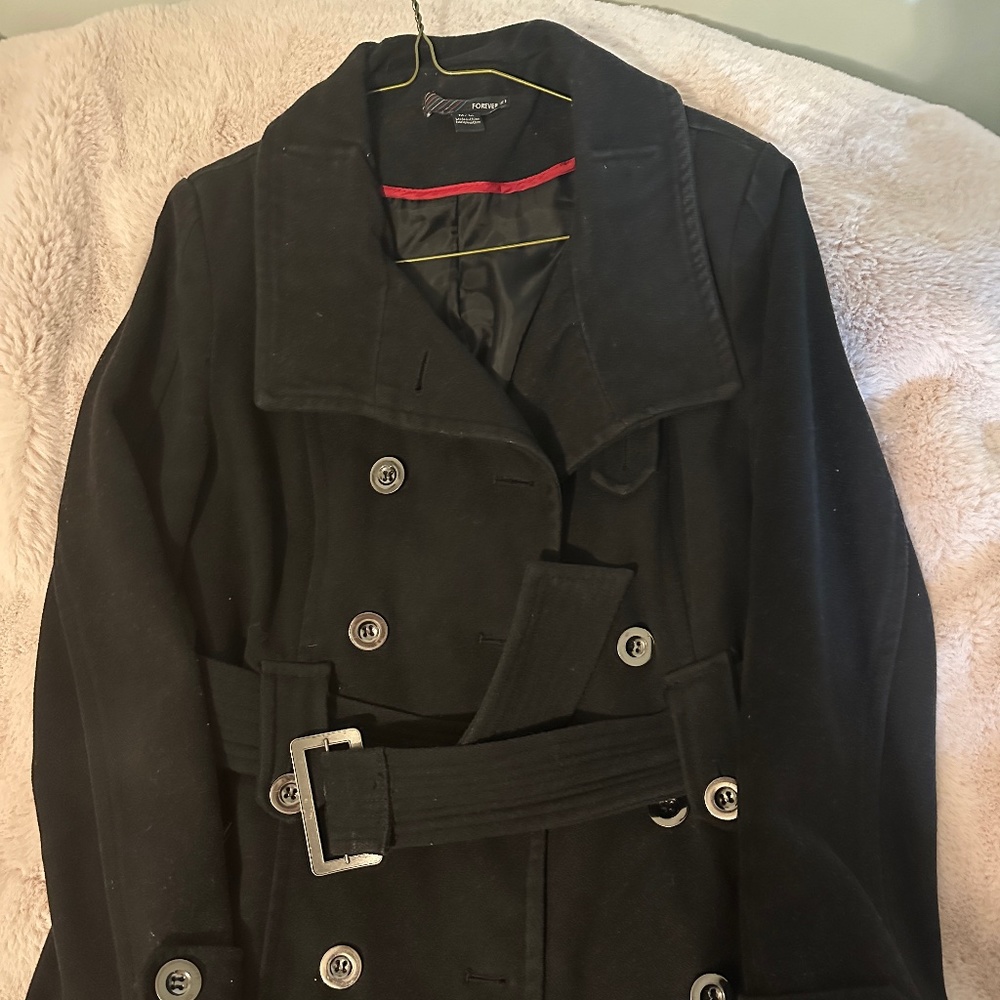 Black peacoat